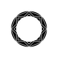 Geometric Circle Frame, Minimalist , Abstract Pattern, Symmetry vector