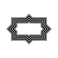 Geometric Deco Frame, Layered , Minimalist Elegance vector