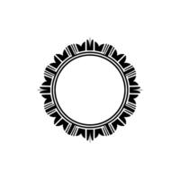 Geometric Circle Frame, Art Deco Style, Minimalist, Decorative vector