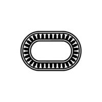 Minimalist Oval Emblem, Geometric , Vintage Style vector