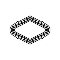 Geometric Diamond Frame, Intricate Ornamentation, Minimalist vector