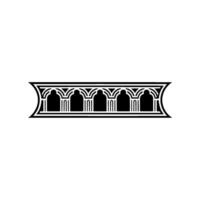 Art Deco Archway Ornament, Elegant Border vector