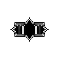Art Deco Emblem, Geometric Badge, Vintage vector