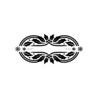 Elegant Holly Snowflake Ornament Border, Vintage Style vector