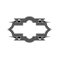 Art Deco Frame, Geometric Ornament, Vintage Elegance, Border vector