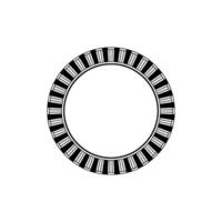 Circular Piano Key Motif, Minimalist, Keys vector