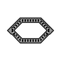 Art Deco Geometric Frame, Elegant Border, Vintage, Ornamentation vector