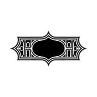 Art Deco Emblem, Geometric Ornamentation, Vintage vector
