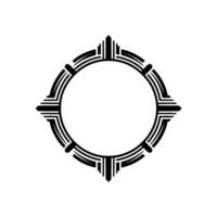 Geometric Deco Frame, Minimalist , Circular Motif, Circle vector