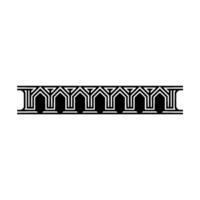 Geometric Deco Border, Elegant Pattern, Minimalist - Linear vector