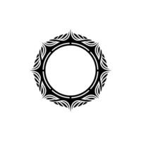 Intricate Tribal Circle Frame, Minimalist, Decorative vector
