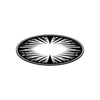 Abstract Radial Burst, Minimalist Emblem vector