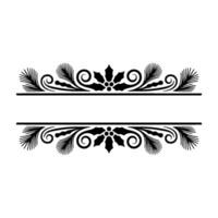 Elegant Holly Pine Border, Vintage Element vector
