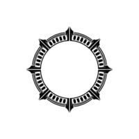 Geometric Tribal Frame, Minimalist , Circular Ornamentation vector