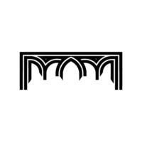 Geometric Archway, Art Deco Silhouette, Minimalist, Pattern vector