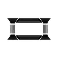 Geometric Deco Frame, Minimalist , Elegant Border - Stripes vector