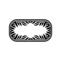 Stylized Botanical Frame, Minimalist vector