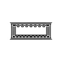 Art Deco Frame, Elegant Border, Vintage , Minimalist Style - Monochrome vector
