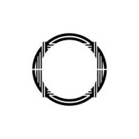 Geometric Circle Frame, Art Deco Style, Minimalist - Artdeco vector