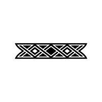 Geometric Deco Border, Minimalist , Black White - Pattern vector