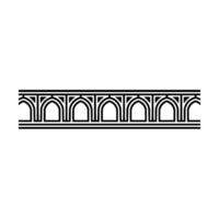 Art Deco Architectural Border Geometric Pattern, Minimalist vector