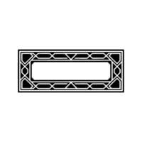 Art Deco Frame, Geometric Ornament, Elegant Reflection vector