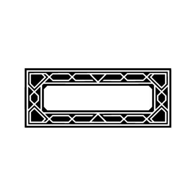 Art Deco Frame, Geometric Ornament, Elegant Reflection