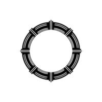 Geometric Circle Frame, Art Deco Style, Minimalist, Elegant vector