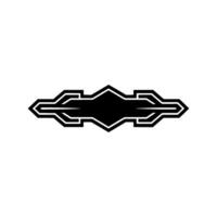 Geometric Arrowhead Emblem, Modern Minimalist, Outline vector