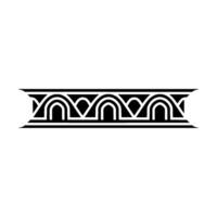 Art Deco Border, Geometric Ornament, Streamlined vector