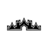 Geometric Cityscape Emblem, Modern Minimalist, Abstract vector