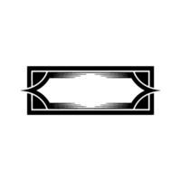 Geometric Deco Frame, Minimalist , Vintage Elegance vector