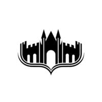 Gothic Castle Silhouette, Minimalist Emblem, Regal Symbol - Architecture vector