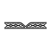 Intricate Linear Border, Geometric Ornamentation vector