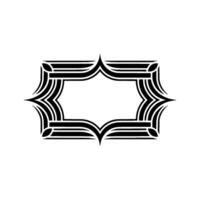 Geometric Tribal Frame, Elegant , Modern Ornamentation vector