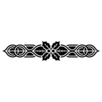 Celtic Holly Border Festive Decorative Element vector