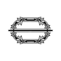 Elegant Vintage Frame, Decorative Border, Classic, Laurel vector