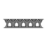 Geometric Arch Border, Art Deco Style, Pattern vector
