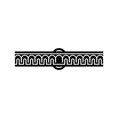 Geometric Deco Border, Minimalist , Elegant Accent, Line