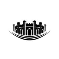 Fortress Silhouette, Minimalist Emblem, Protective Symbol vector