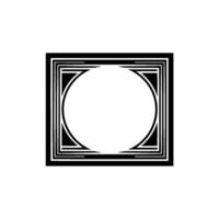 Geometric Deco Frame, Minimalist - Elegant vector