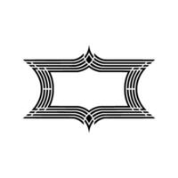 Art Deco Frame, Geometric Ornamentation, Elegant Border - Linear vector
