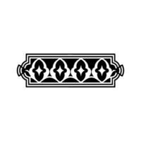 Intricate Black White Decorative Border, Art Deco Style vector