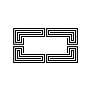 geométrico deco marco, sutil degradado, minimalista, geometría vector