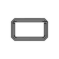 Geometric Outline, Subtle Gradient, Modern Element vector