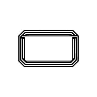 Geometric Outline, Subtle Gradient, Modern Element