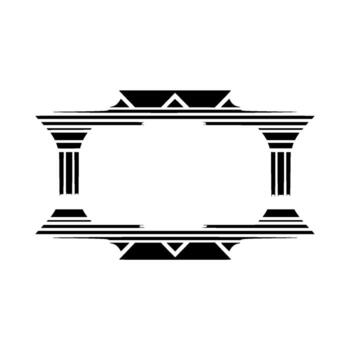 geométrico clásico marco, minimalista, columnas vector