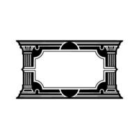 Art Deco Frame, Geometric Ornamentation, Classic, Retro vector