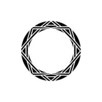 Geometric Circle Frame, Minimalist , Abstract Pattern - Symmetry vector