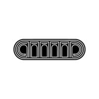 Geometric Rhythm Stylized Linear Sequence vector